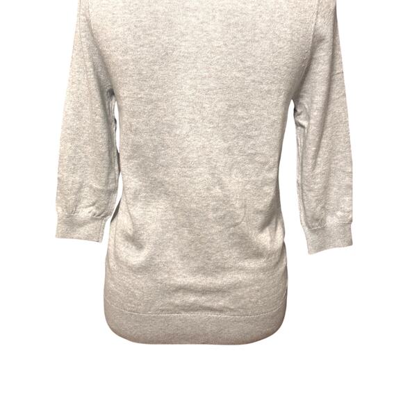 Weatherproof Vintage Sweater Soft Cotton Cashmere Butterfly Design Gray W XS NWT - Picture 7 of 10